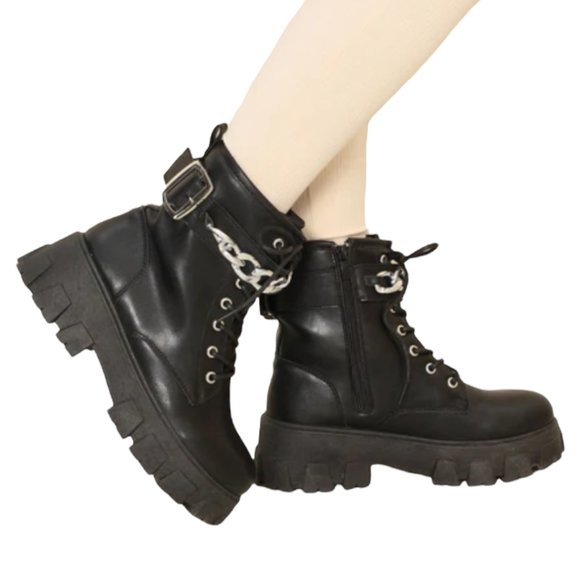 Mysteriously In Love Combat Booties - Picture 2 of 4